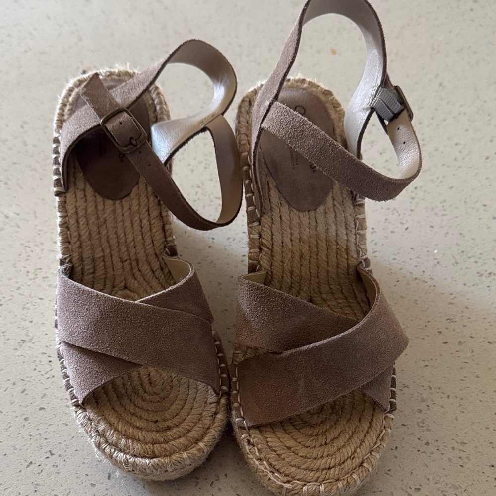 Sam Edelman Taupe Espadrille Sandals